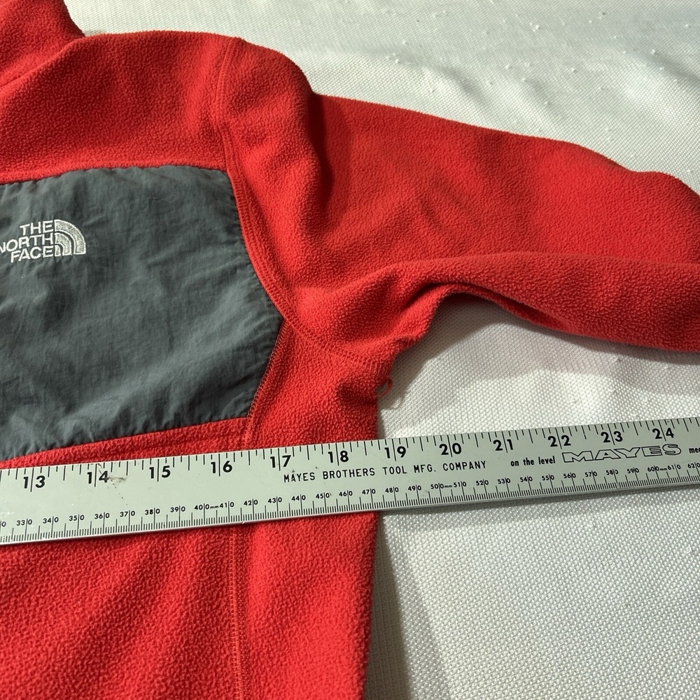 The North Face 1/4 Zip Fleece Pullover Mens Size Small Red Gray Long sleeve - Picture 4 of 9